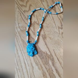 Vintage turquoise pendant necklace